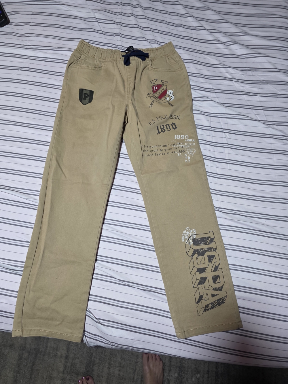 U.S. Polo Assn. Tan Graphic Chino Joggers